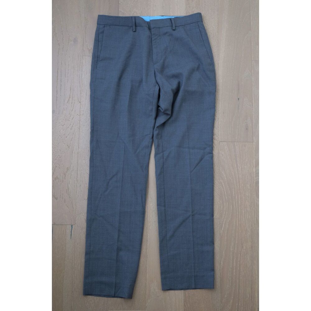 Banana Republic Men's Gray Wool Dress Pants Slim Fit 30x32 Tailored Trousers